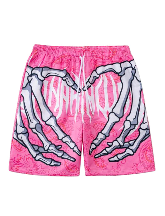 PINK SKELETON SHORTS